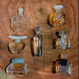 7 Pieces Vintage Glass Mini Perfume Storage Bottles Travel Size With Perfumes